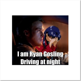 Ryan Gosling Driving at Night Posters and Art